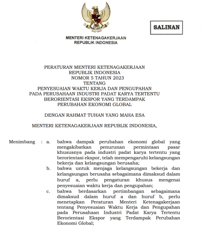 노동부, 수출 기업체 근로자 급여 25% 삭감 허용