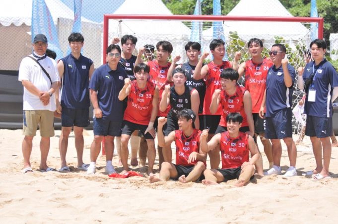 한국 비치핸드볼, 발리서 아시아선수권 국제대회 첫 승