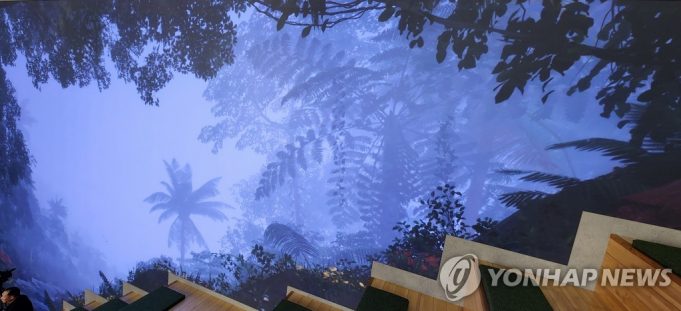 높이 7m, 길이 14m 미디어월 속 수마트라 국립공원 장관