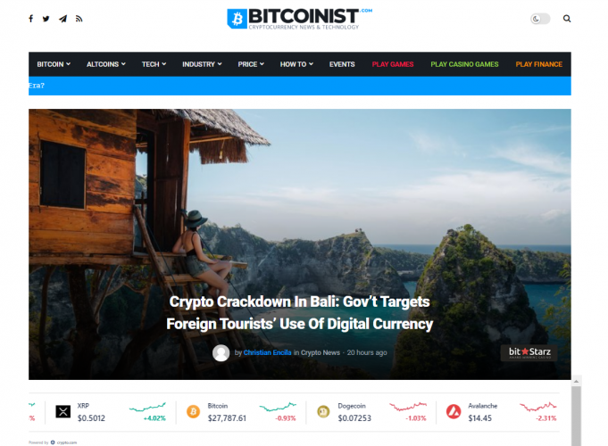 발리서 러시아 관광객 등 가상화폐 결제 확산