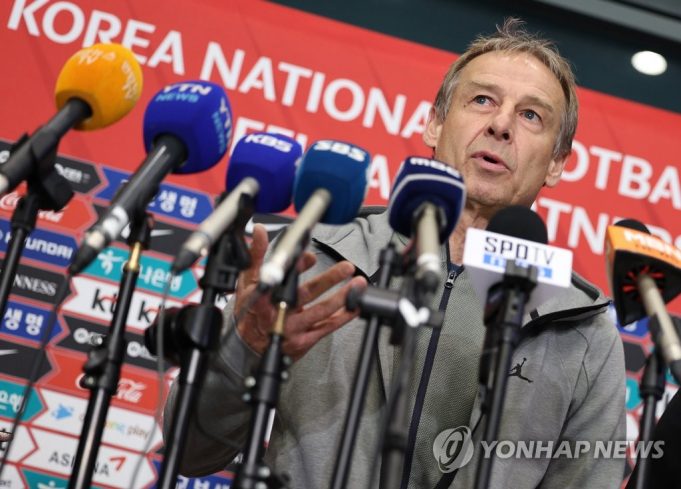 클린스만호, 아시안컵서 요르단·바레인·말레이시아와 한 조