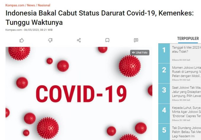 인도네시아, 코로나19 비상사태 해제 예고