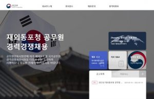 재외동포청 국가공무원 경력 경쟁 채용