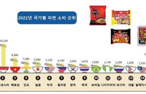 지난해 전세계 라면 소비 1212억개…전년比 2.6% 증가