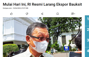 6월 10일부터 보크사이트 수출 금지