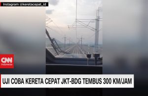 자카르타-반둥 고속열차, 시운전 300km 달성