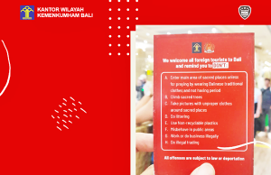 발리 관광객, 해야 할 일과 하지 말아야 할 일