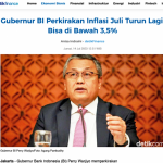 BI, 7월 인플레이션 3.5% 이하 전망