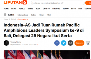 인도네시아-미국, 제9회 아시아·태평양 지휘관 회의