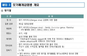 보건부 뎅기열 확산 경고….올해 환자 35,000명에 290명 사망