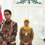 보건부 장관과 자카르타 주지사 대행 기자회견