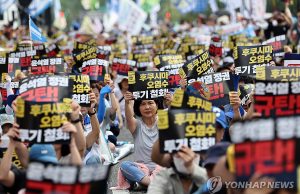 서울도심과 국회 앞 뒤덮은 시민단체와 교사들