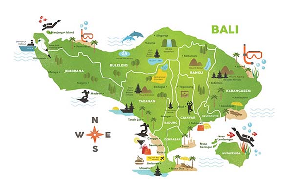 Bali 관광지도