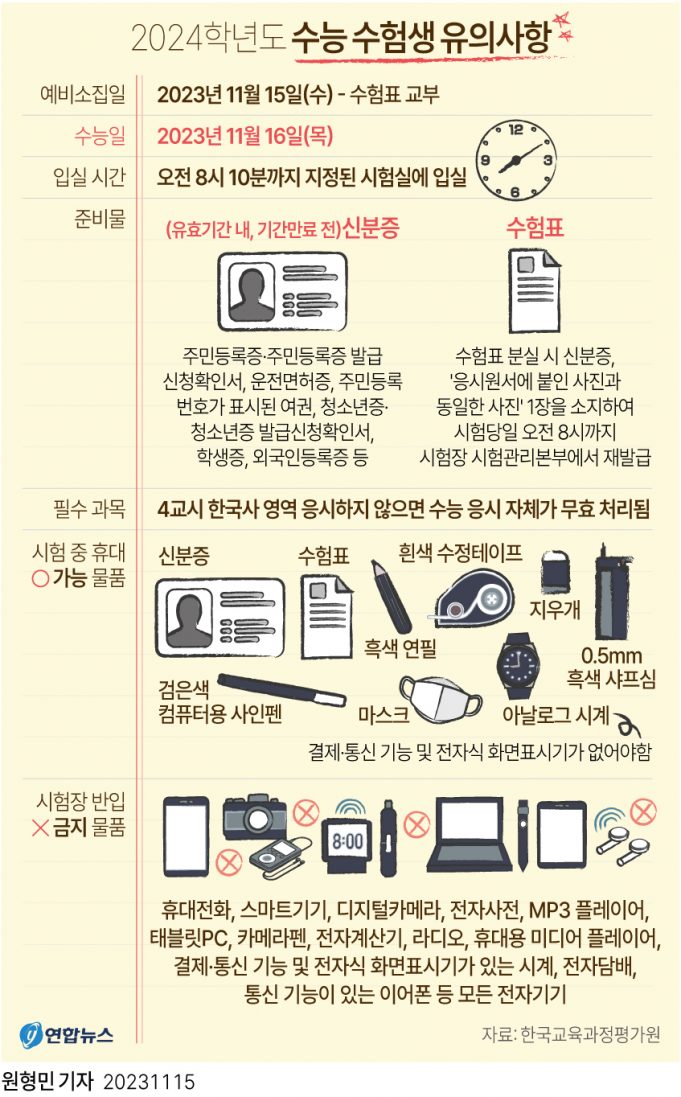 “50만 수험생, 수능 시험 잘 보세요”
