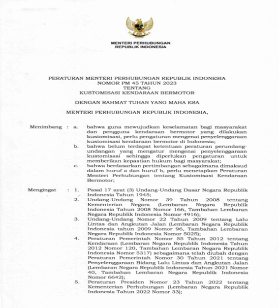 ▲자동차 맞춤화에 관한 교통부 장관령