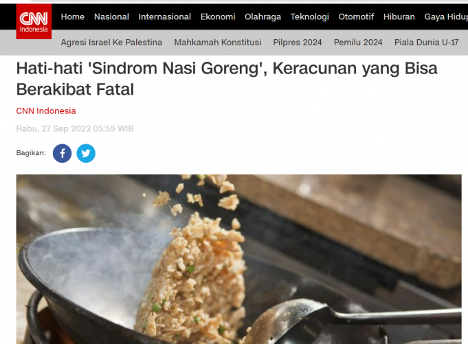 공포의 ‘볶음밥 증후군’…10시간 만에 ‘사망’ 사례