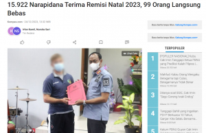 2023년 성탄절 15,922명에게 특별 감형 실시