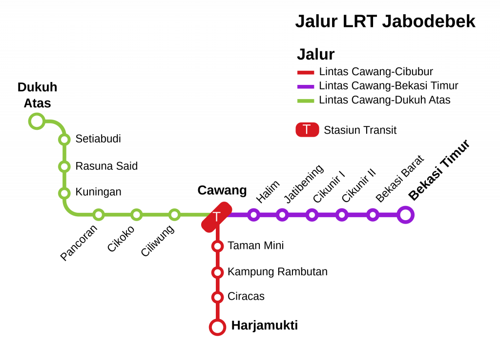 2023 Jabodebek LRT 노선