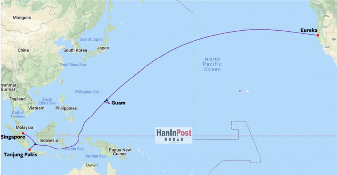 미국 자카르타 싱가포르 직통 첫 해저 케이블 2025년 개통