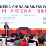 10월 16일 중국 베이징에서 열린 인도네시아-중국 비즈니스 포럼에 참석한 조코위 대통령. (사진 내각사무처 BPMI Setpres)