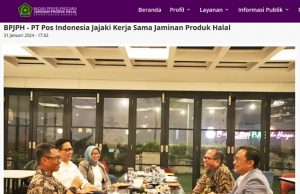 할랄인증청 (BPJPH), 우체국과 할랄인증 협력