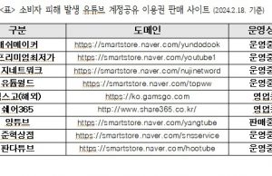 ‘먹튀’ 유튜브 계정공유이용권 피해↑…서울시, 주의보 발령