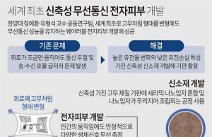 세계 최초 신축성 무선통신 전자피부 개발