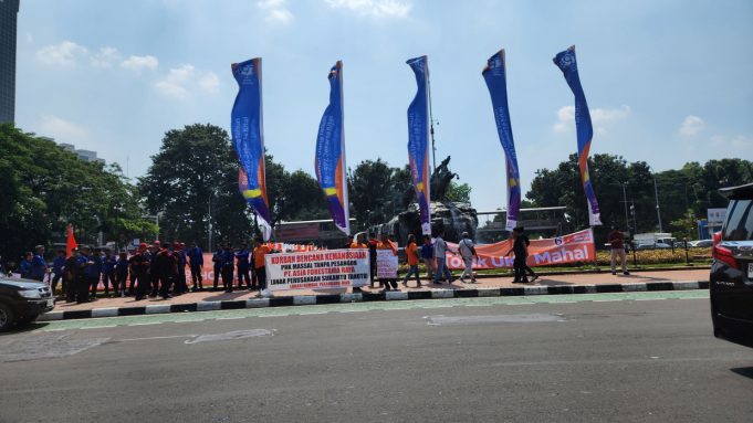 수도권 노동단체, 국민주택부금 ‘Tapera’ 시행 반대 시위