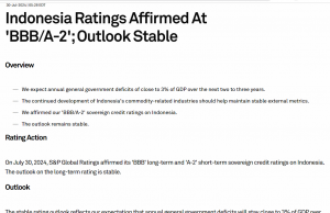 S&P, 인니 신용등급 ‘BBB·안정적’ 유지…재정 불확실성은 경고