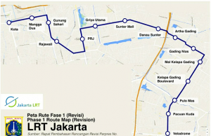 2027년 초 자카르타 Velodrome-Manggarai LRT 운행 목표
