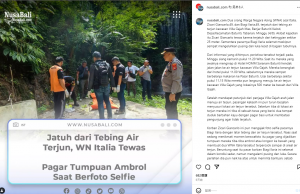 이탈리아 남녀, 발리 Tabanan 절벽에서 추락… 여성만 구조