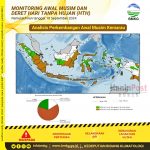 9월 중순현재 가뭄과 장마가 동시에 발생하고 있는 인도네시아 지역