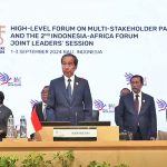 ▲2024인도네시아-아프리카 포럼(IAF) 개막식에서 조코위 대통령. 2024.9.2