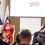 ▲메가와티 여사는 러시아 상트페테르부르크 대학교 300주년 기념식 공개 강연 2024년 9월16일. 사진 PDIP당 홍보실