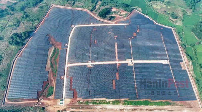 서부자와에 인니 최대 100MWp급 지상 태양광 발전소 준공