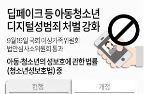 딥페이크 성착취물 소지·시청만 해도 처벌… “관보게재”