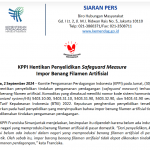 무역부 인조 필라멘트 원사 수입 세이프가드 조사 결과 발표 2024.9.2