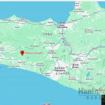 중부자와 끄부멘 지질공원(Geopark Kebumen) 위치