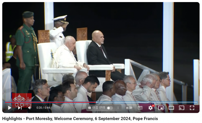 (영상) 교황, 파푸아뉴기니 도착…나흘간 오지 정글 마을 등 방문