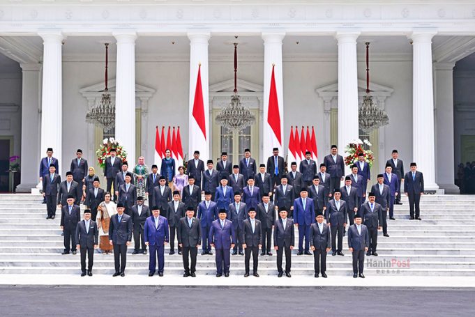 프라보워 적백내각 Kabinet Merah Putih 명단(2025.9.18일 기준)