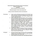 ▲식약품감독청(이하 BPOM)은 화장품의 화학물질 한도에 관한 2024년 16호 발표. 2024.10.25