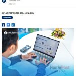 ▲중앙은행 9월 기준 소비자물가지수 발표