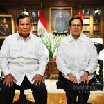 ▲프라보워 대통령과 스리 물라니 인드라와티 재무장관