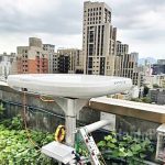 대만 디지털발전부 옥상에 설치된 저궤도위성 통신단말기