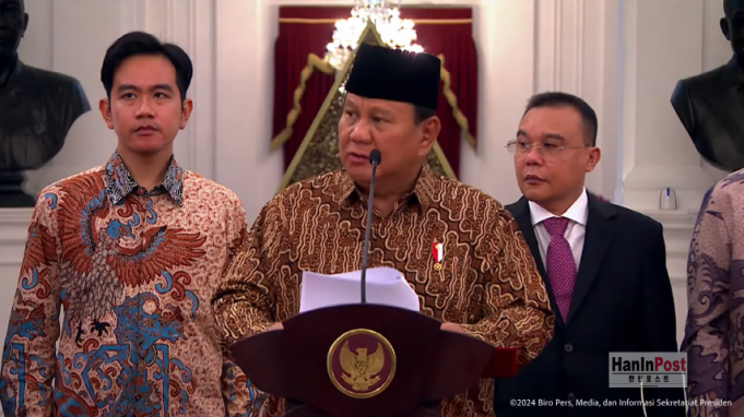 (영상) 프라보워 대통령 메라푸티 내각 출범… 53개 부처 최대 규모