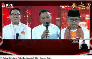 자카르타 주지사 후보 3팀, 2차 토론회서 경제·복지 공약 격돌