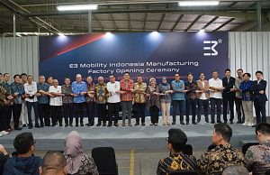 한국계 E3 모빌리티, 찌까랑에 전기 이륜차 공장 준공식