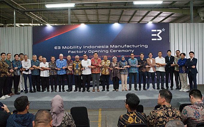 한국계 E3 모빌리티, 찌까랑에 전기 이륜차 공장 준공식