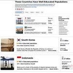 ▲US News & World Report는 2024년 가장 교육 수준이 높은 나라 순위 발표.