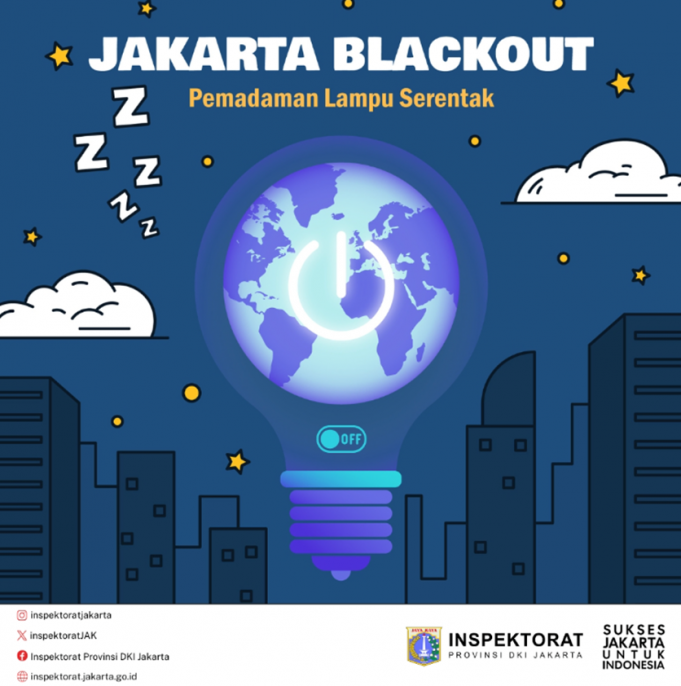 자카르타시, 소등 행사로 탄소 배출량 66.49톤 감축…3차례 누적 감축량 196톤